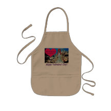 tablier pour enfants. Heureuse Sainte-Valentin. do