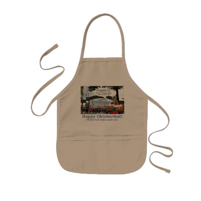 Tablier Enfant tablier pour enfants. Joyeuse Oktoberfest ! girafe (Devant)