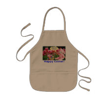 tablier pour enfants. Joyeux Pâques. alpaga/lapin