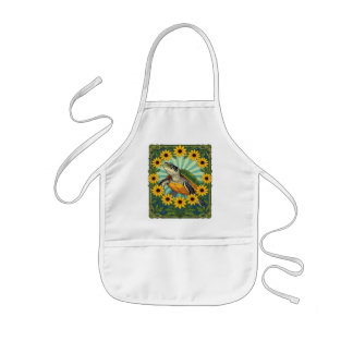 Tablier Enfant Terrapin Et Fleurs De Susan Aux Yeux Noirs Art Nou