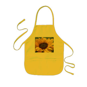 Tablier Enfant Tournesol "demoiselle de honneur " d'or