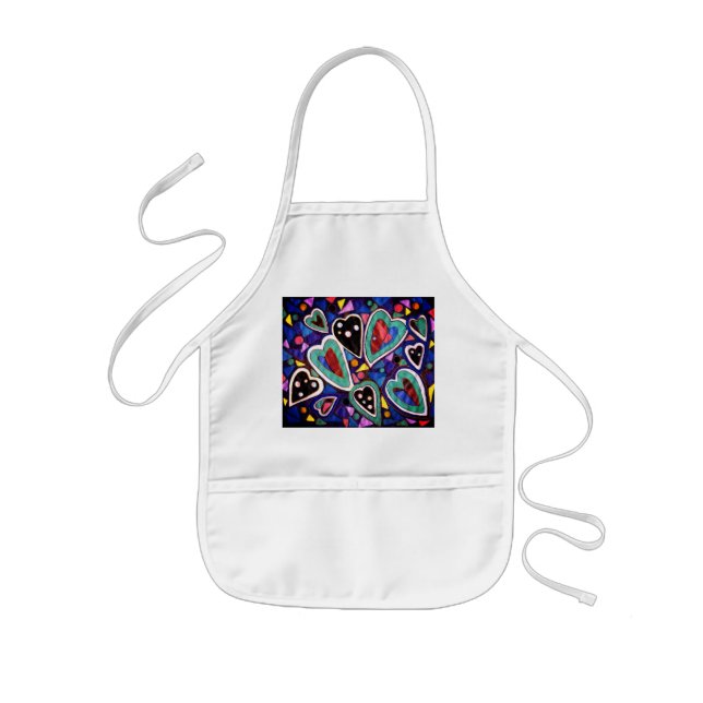 Tablier Enfant Une collection de coeurs (Devant)