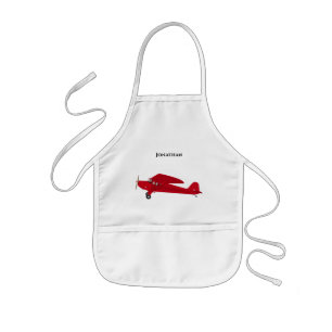 Tablier Enfant Vintage Avion Rouge