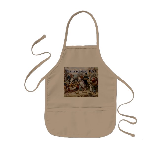 Tablier Enfant Vintage Le Premier Thanksgiving 1621 Jean Ferris (Devant)