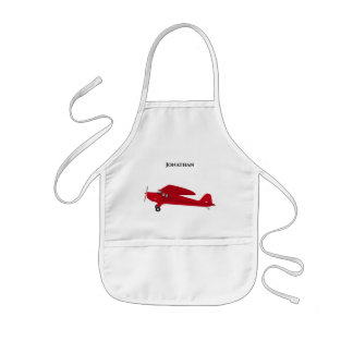 Tablier Enfant Vintage Red Airplane Kid's Apron