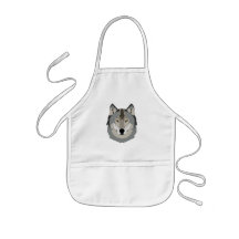 Visage de loup gris mignon et Cool, animal illustr