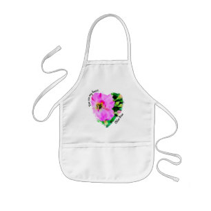 Tablier Enfant Vous êtes mon coeur. . .Roses d'été violet rose