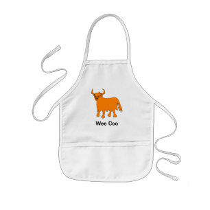Tablier Enfant "Wee Coo" Ecosse Highland Vache enfants apron