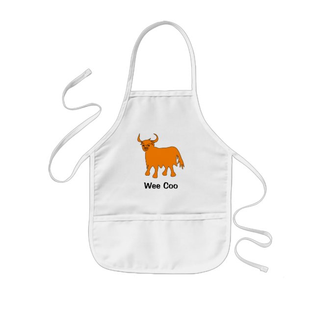 Tablier Enfant "Wee Coo" Ecosse Highland Vache enfants apron (Devant)