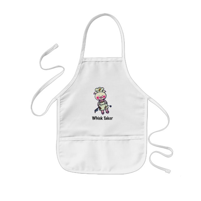 Tablier Enfant Whisk Taker Pig - Drôle Chef Design (Devant)