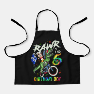 Tablier Enfants 5 ans 5e anniversaire garçon T Rex Dinosau