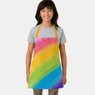 Tablier Enfants arc-en-ciel peints
