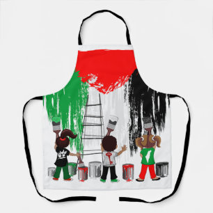 Tablier Enfants de Gaza peignant le drapeau de la Palestin