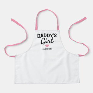 Tablier Enfants mignons, filles, coeur rose Personnalisé