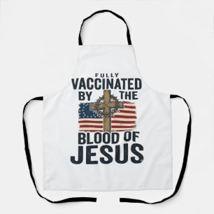 Tablier Entièrement vacciné par le sang de Jésus Patriotiq