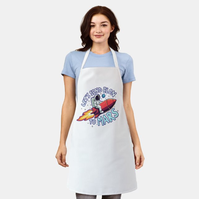Tablier Envoie Elon à Mars Apron (Porté)
