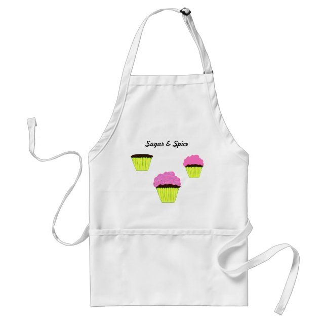 Tablier Épice de sucre Pink Froid Chocolat Cupcakes (Devant)