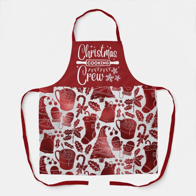 Tablier Équipage de Cuisine de Noël (Recto)