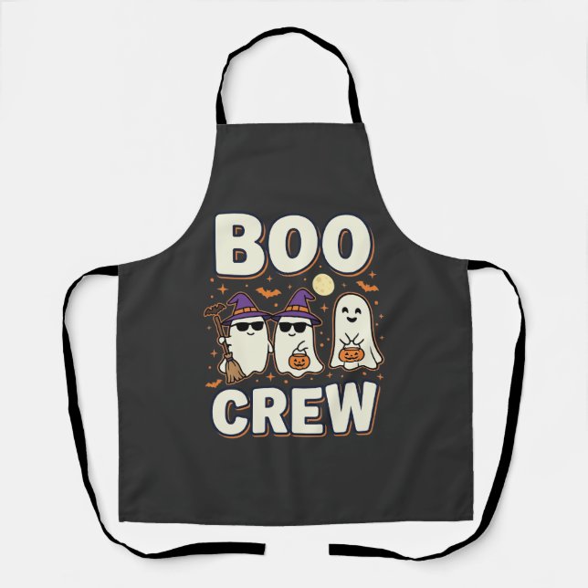 Tablier Équipe Boo fantômes de Halloween Conception vector (Recto)