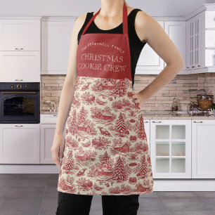 Tablier Équipe de biscuits de Noël familiale motif Toile r