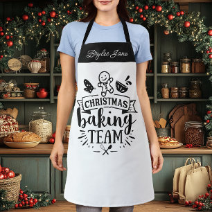 Tablier Équipe de cuisson de Noël Mignonne Personnalisée N