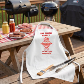Tablier Équipe de famille BBQ de jardin le 4 juillet