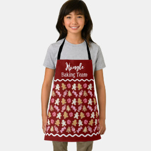 Tablier Équipe de pâtisserie de vacances personnalisée Noë