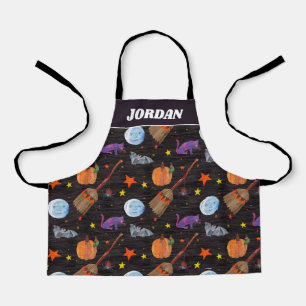 Tablier Eric Carle   Caterpillar Black Halloween Motif