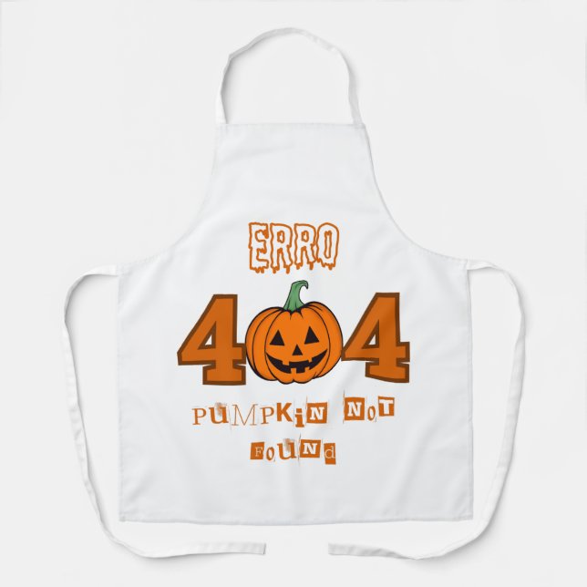 Tablier Erreur 404 Costume introuvable Halloween pour les  (Recto)