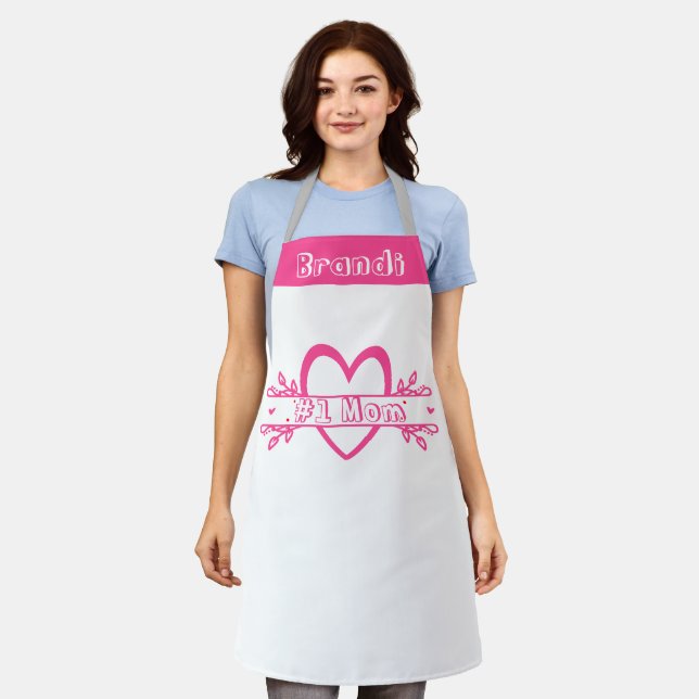 Tablier Espace chef de nom personnalisé | Cadeau de la fêt (Porté)
