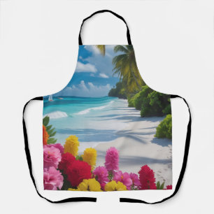 Tablier Espace Cuisine de plage tropical