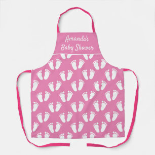 Tablier Espace cuisine rose personnalisé pour le baby sho