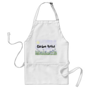 Tablier Espace Jardin Fleurs Bleues (Personnaliser)