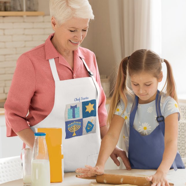 Tablier Espace personnalisé Hanoukka Quilt Collt (Créateur téléchargé)