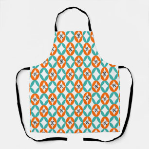 Tablier Espace positif et négatif - Orange et Turquoise