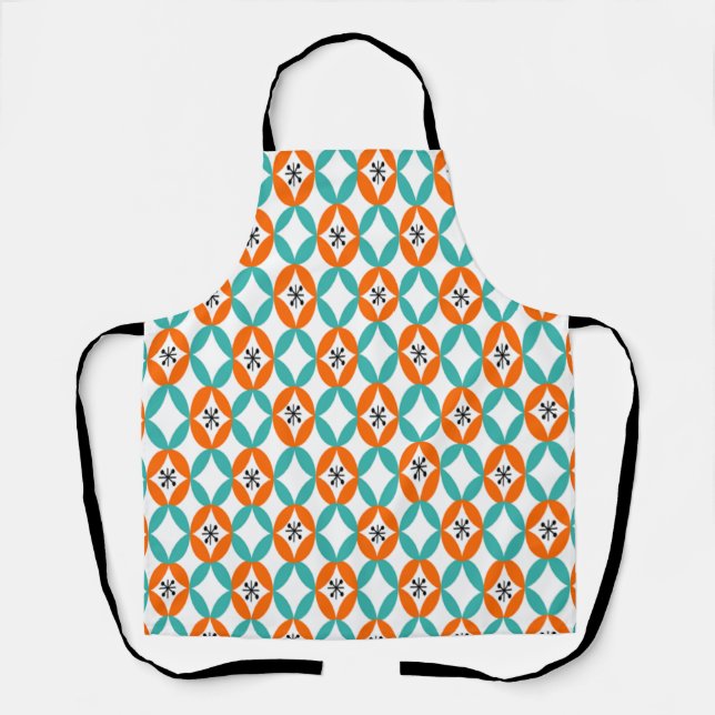 Tablier Espace positif et négatif - Orange et Turquoise (Recto)