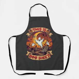 Tablier Est Boo Sheet Halloween Fantôme Cimetière Citrouil