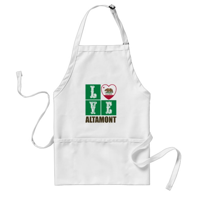 Tablier Etat de Californie - Drapeau Coeur Altamont (Devant)