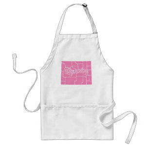 Tablier État rose Wyoming Adulte Apron