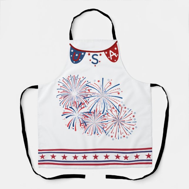 Tablier États-Unis Rouge, Blanc, Bleu (Recto)
