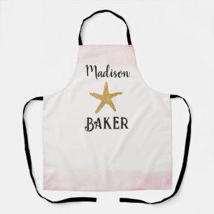 Tablier Étoile personnalisée Baker Pink Ombre