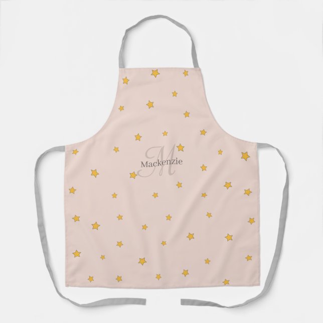 Tablier Étoiles rose vif Monogramme Tout-En-Plan (Recto)