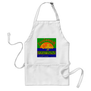 Tablier Excelorateur Café Retro Étiquette Art Apron