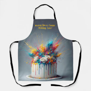 Tablier Explosion de joie - Joyeux gâteau d'anniversaire