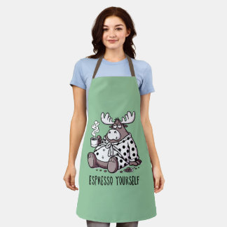 Tablier Exprimez-vous avec humour Orignal endormi Amateur