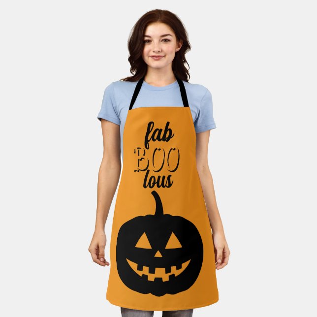 Tablier FAB BOO LOUS Halloween pumpkin  (Porté)