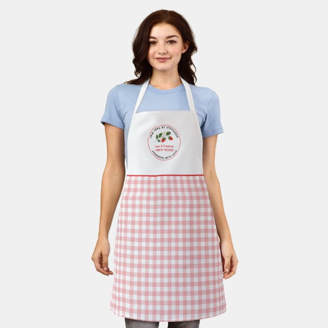 Tablier Fabriqué maison avec des jambons d'amour conserve  (Porté)