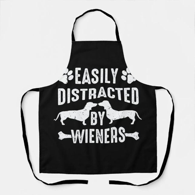 Tablier Facilement Distrait Par Les Wieners Dachshund Dog (Recto)
