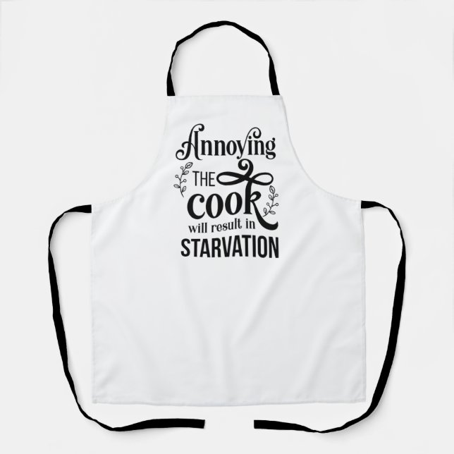 Tablier Faire chier la cuisine finira dans la famine (Recto)