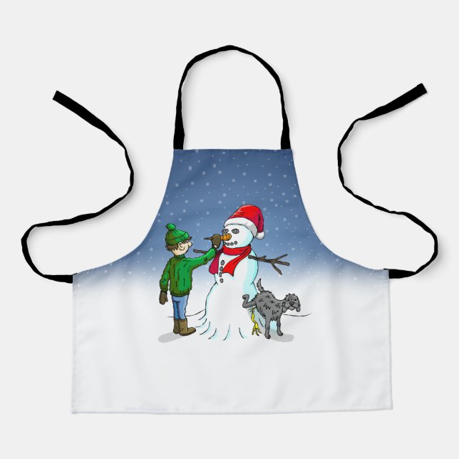 Tablier Faire un bonhomme de neige (Recto)